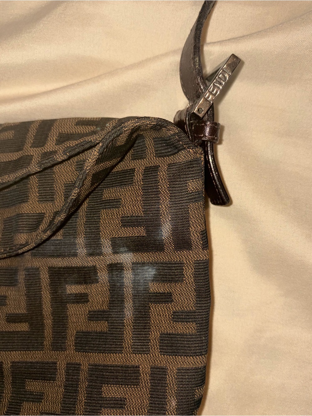 Fendi Brown & Black FF Logo Shoulder Bag - Picture 5 of 5